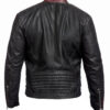 Mens Biker N7 Street Fighter Commander Moto Black Gaming Biker Leather Jacket - Image 4