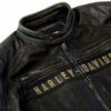 Men's Harley Davidson Passing Link Triple Vent Motorcycle Black Leather Jacket - Image 2
