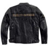 Men's Harley Davidson Passing Link Triple Vent Motorcycle Black Leather Jacket - Image 3