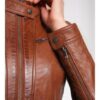 Women Handmade Designer Brown Lamb Skin Leather Jacket Women Slim Fit jacket - Image 4