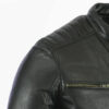 Men's Slim Fit Biker Style Black Motorcycle Real Sheepskin Leather Jacket - Image 3